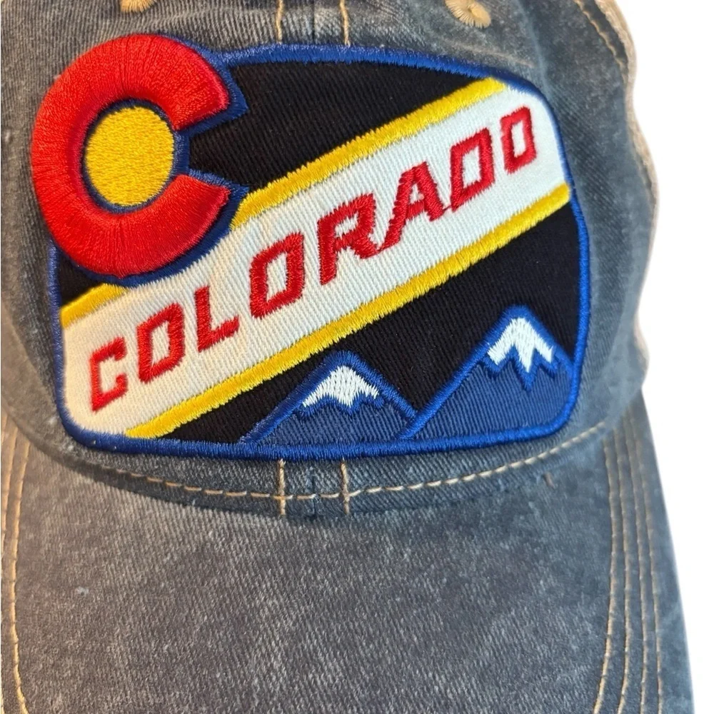 COLORADO Mountain State Specialties Adjustable Back Denim Mesh Baseball Cap Hat